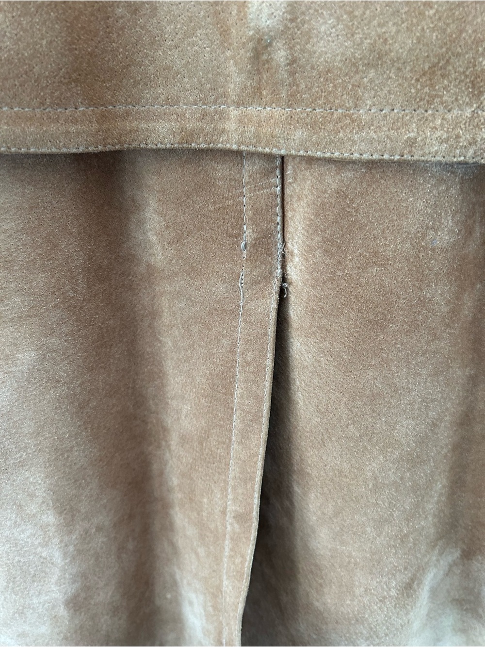 Vintage Rare 70’s Camel Tan Suede Double Breasted Western Long Trench Coat - Picture 6 of 12